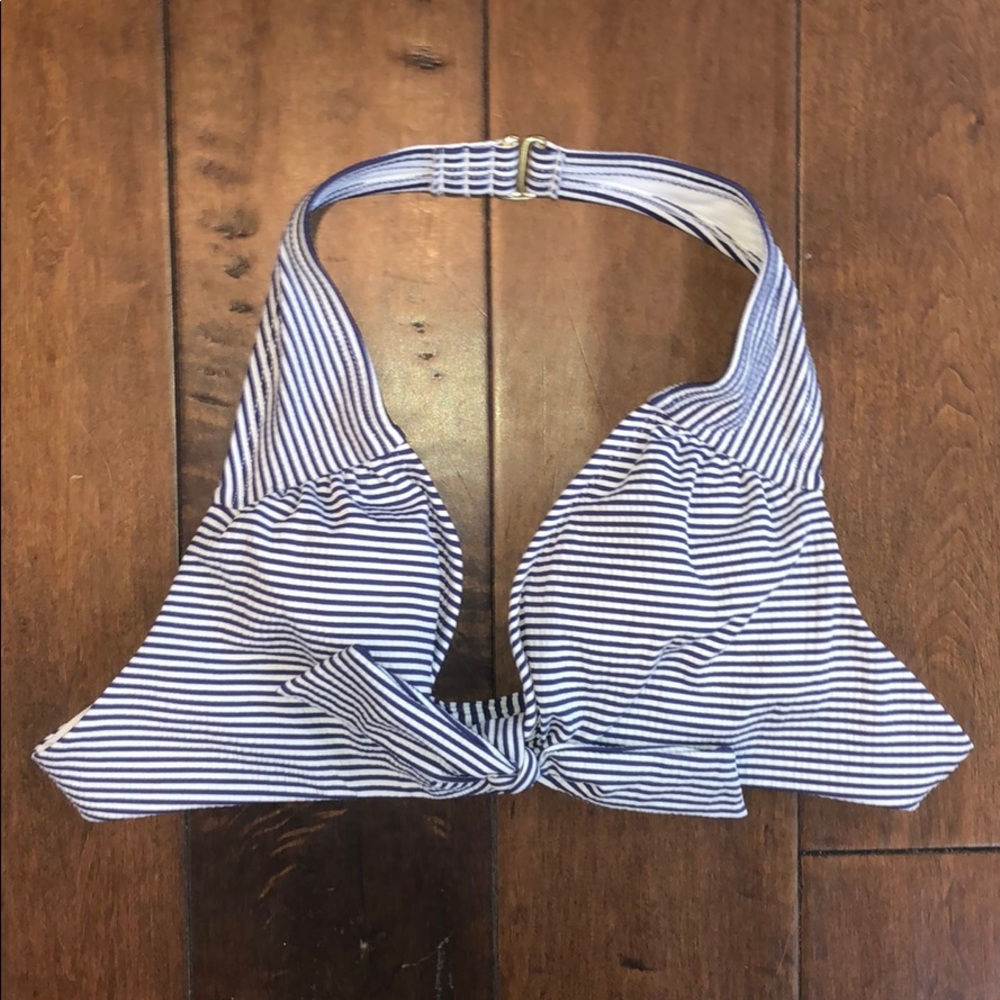 Target Blue & White Striped Bikini Top
